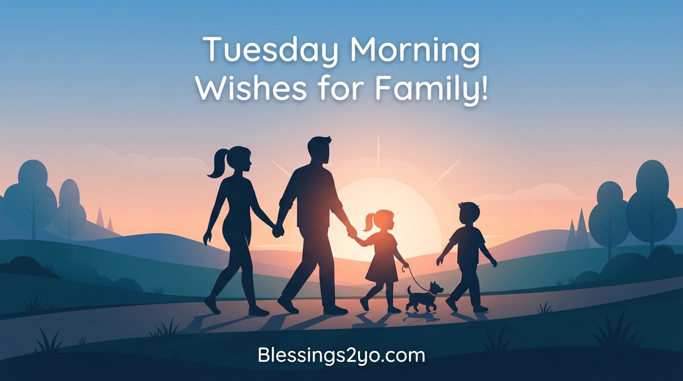 Read more about the article Tuesday Morning Wishes for Family to Share Love, Peace & Happiness