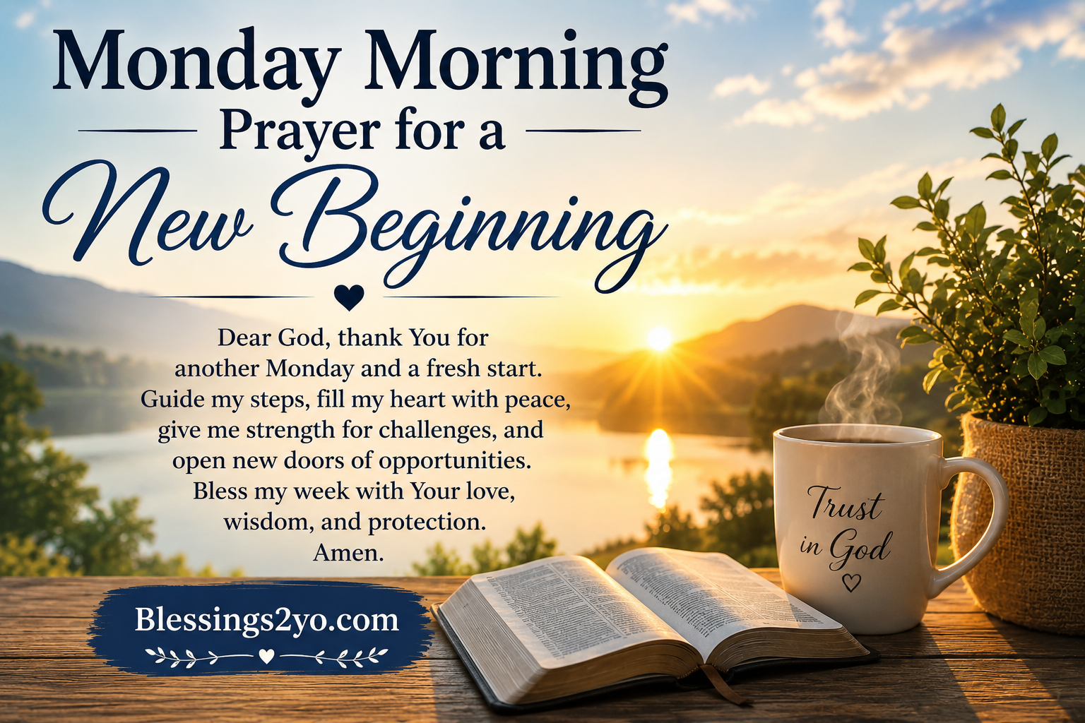 Read more about the article Monday Morning Prayer for a New Beginning, Strength, and Blessings